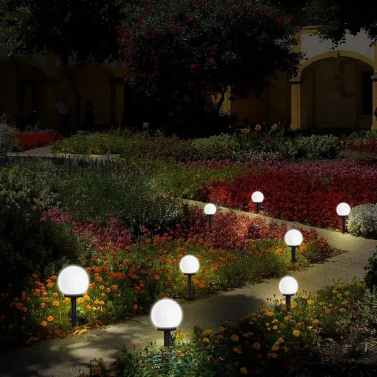3er Set LED Solar-Gartenleuchten