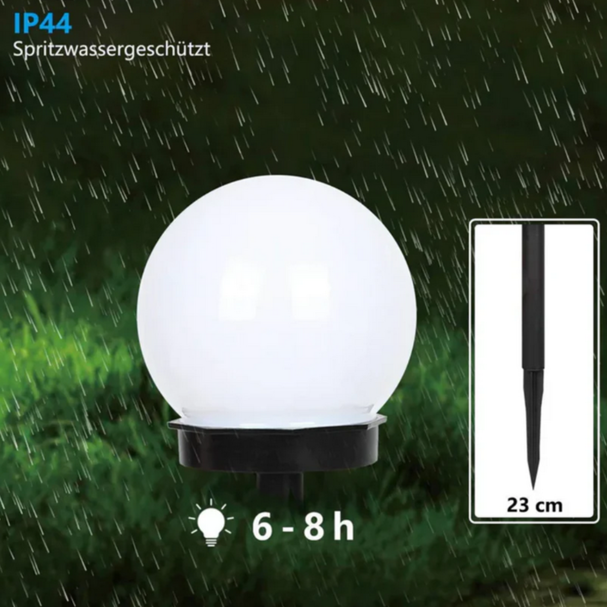 3er Set LED Solar-Gartenleuchten
