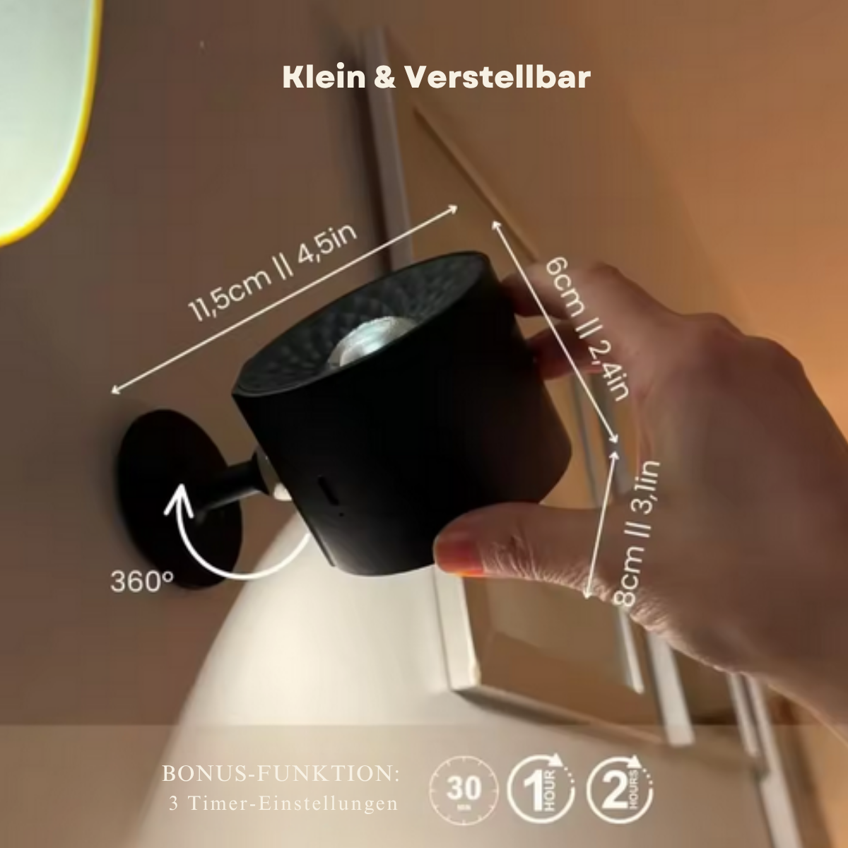 LED 360° Wandlampe
