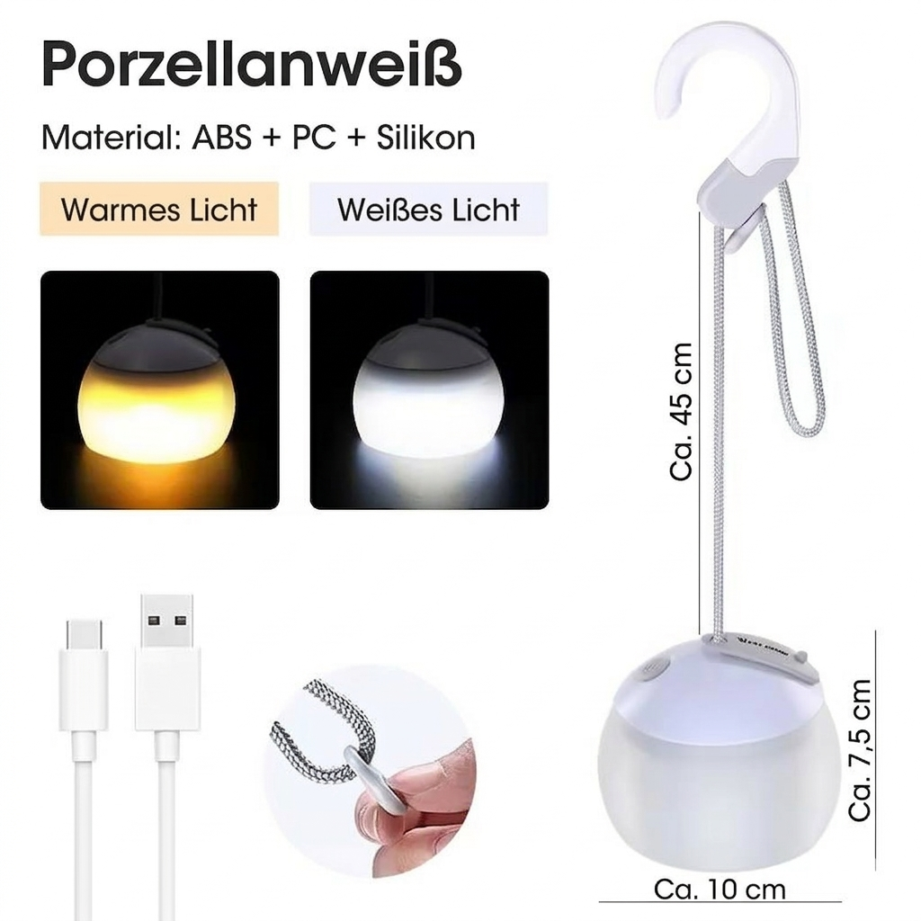 Retro Led-Campinglampe