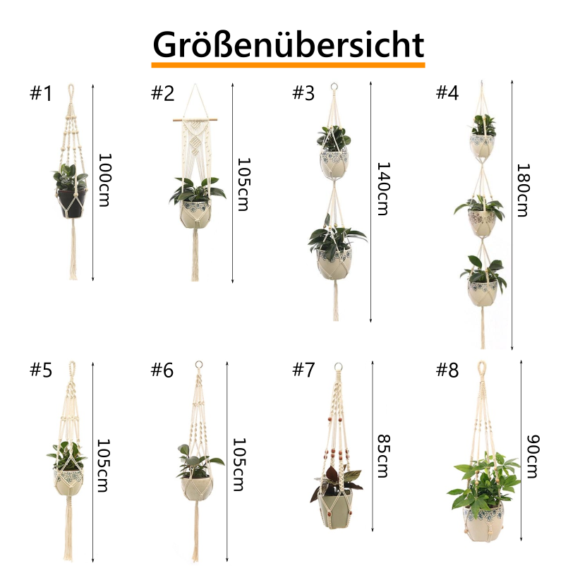 Blumenampel aus Baumwolle