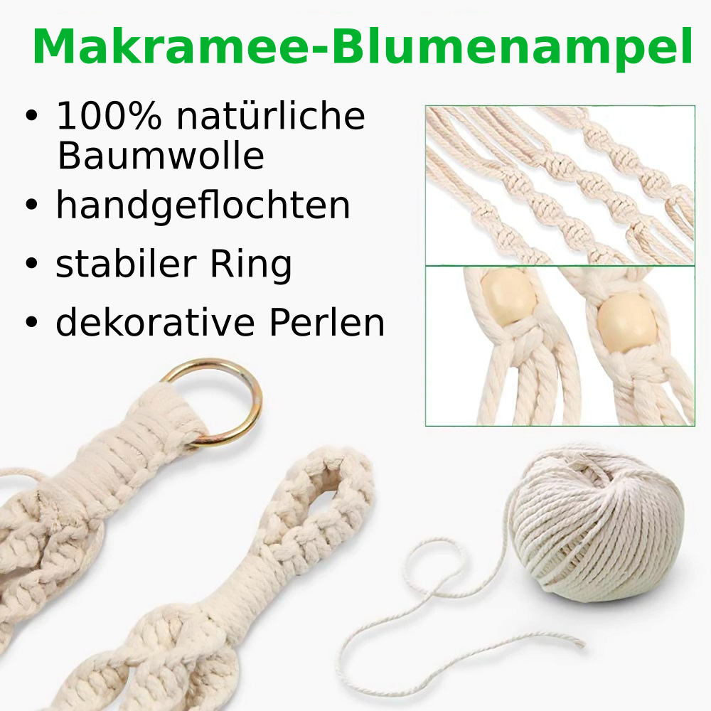 Blumenampel aus Baumwolle