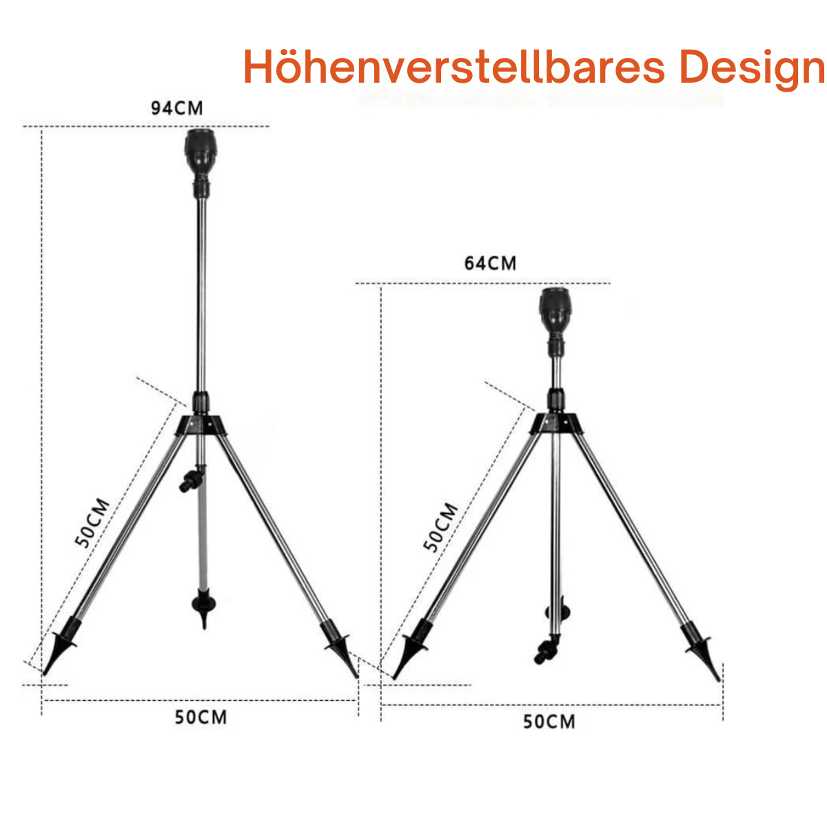 Rotierender Gartensprinkler mit Stativ