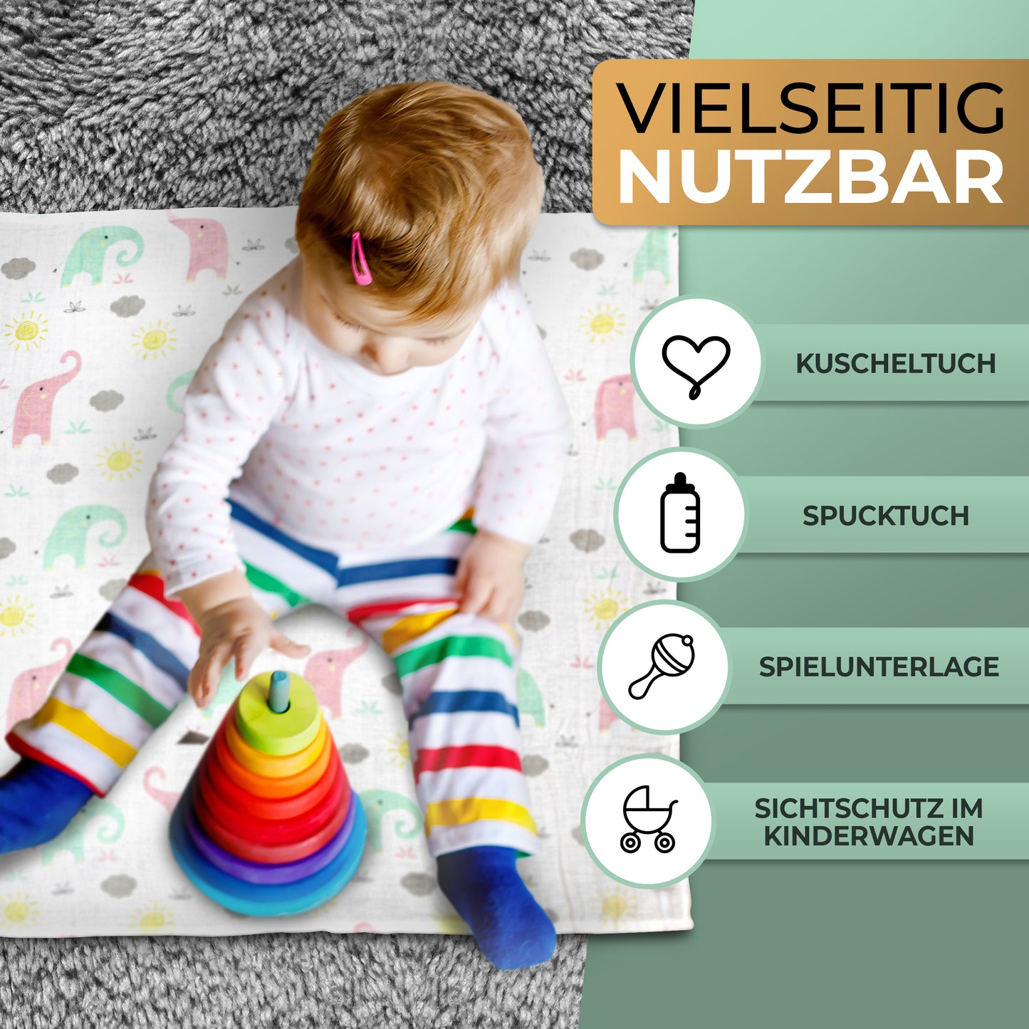 Kuschelweiche Bambus-Mullwindeln