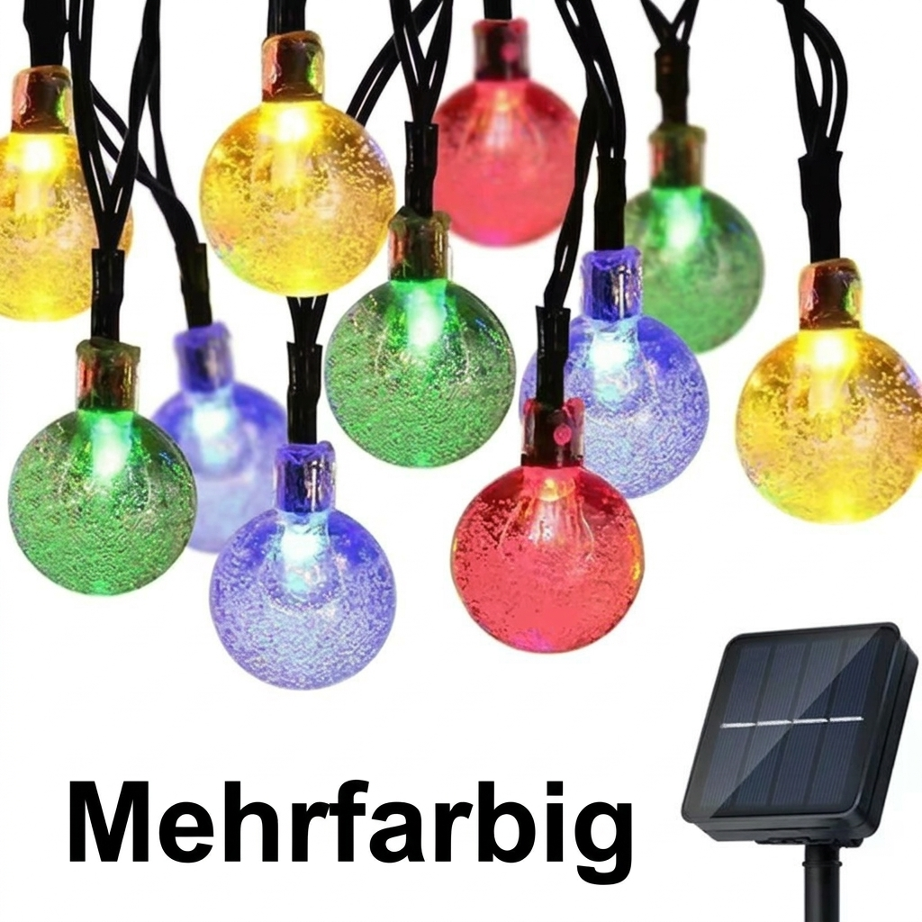 Solarbetriebene Lichterkette für den Außenbereich