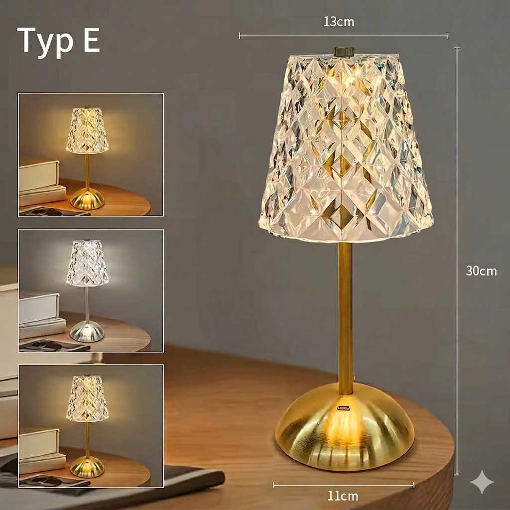 Wiederaufladbare USB-LED-Tischleuchte im Retro-Design