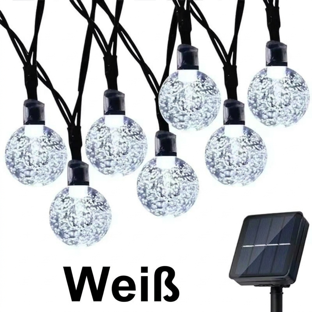 Solarbetriebene Lichterkette für den Außenbereich