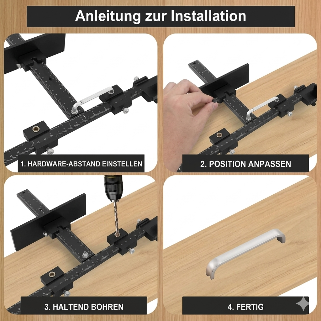 Bohrschablone Für exakte Montage