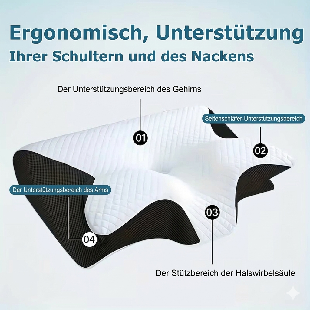 Ergonomisches Kopfkissen für erholsamen Schlaf