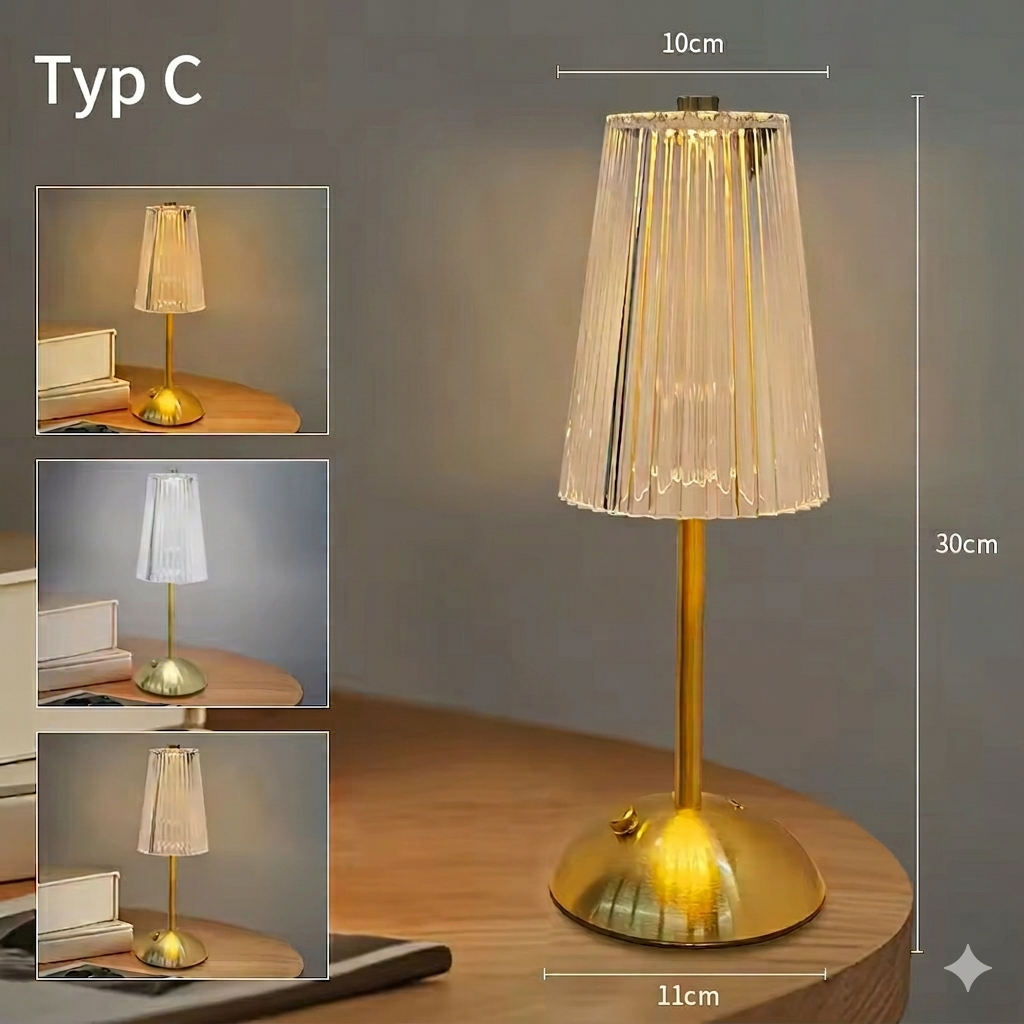 Wiederaufladbare USB-LED-Tischleuchte im Retro-Design