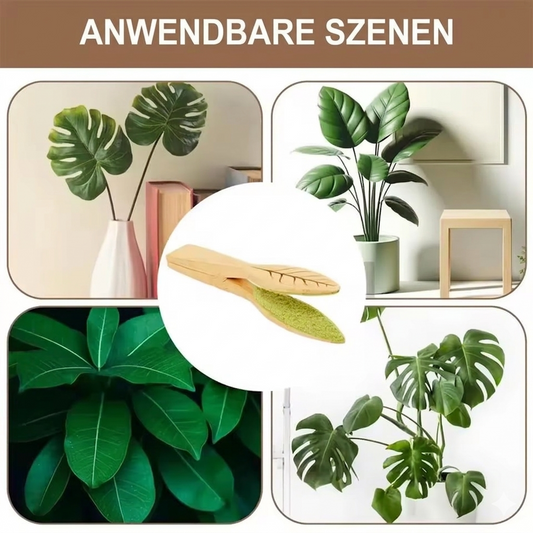 Pflanzenblatt-Reinigungszange aus Holz für sanfte Blattpflege
