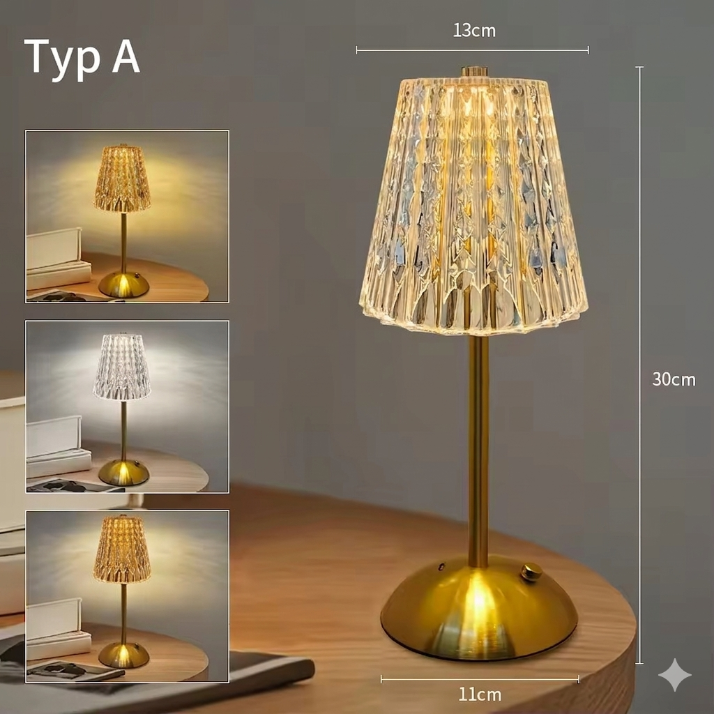 Wiederaufladbare USB-LED-Tischleuchte im Retro-Design