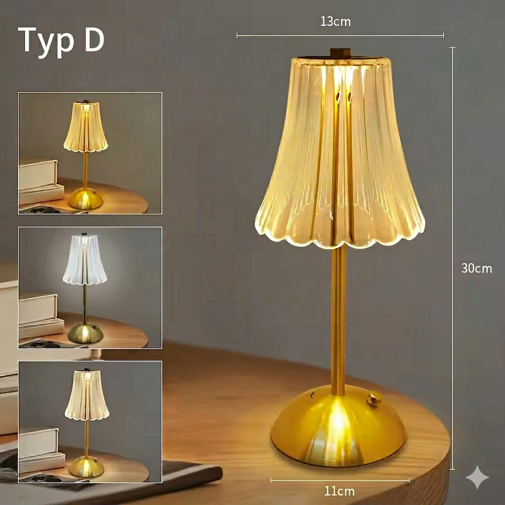 Wiederaufladbare USB-LED-Tischleuchte im Retro-Design