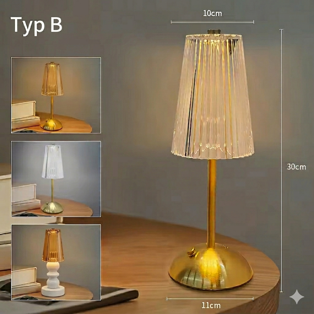 Wiederaufladbare USB-LED-Tischleuchte im Retro-Design