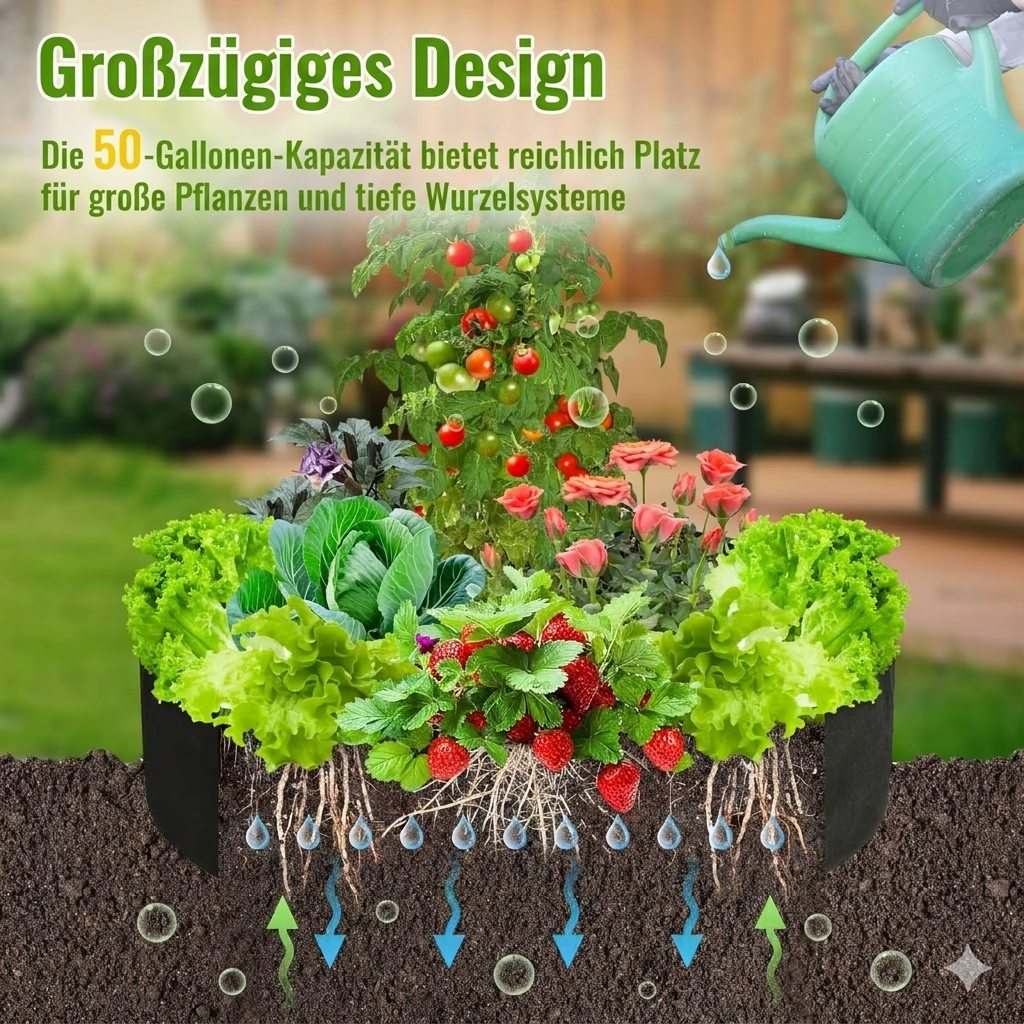 Runder Pflanzenwachstumsbeutel – Gartenbehälter für Einfaches Pflanzenwachstum