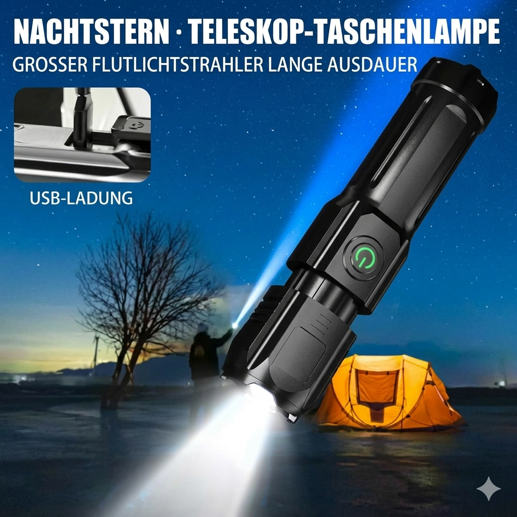 Leistungsstarke Led-Taschenlampe Mit Zoom