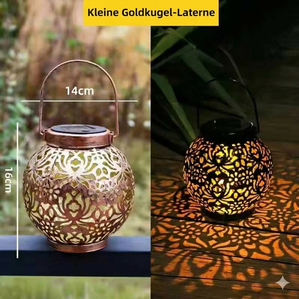 Wetterfeste LED Solar-Hängeleuchte für den Garten