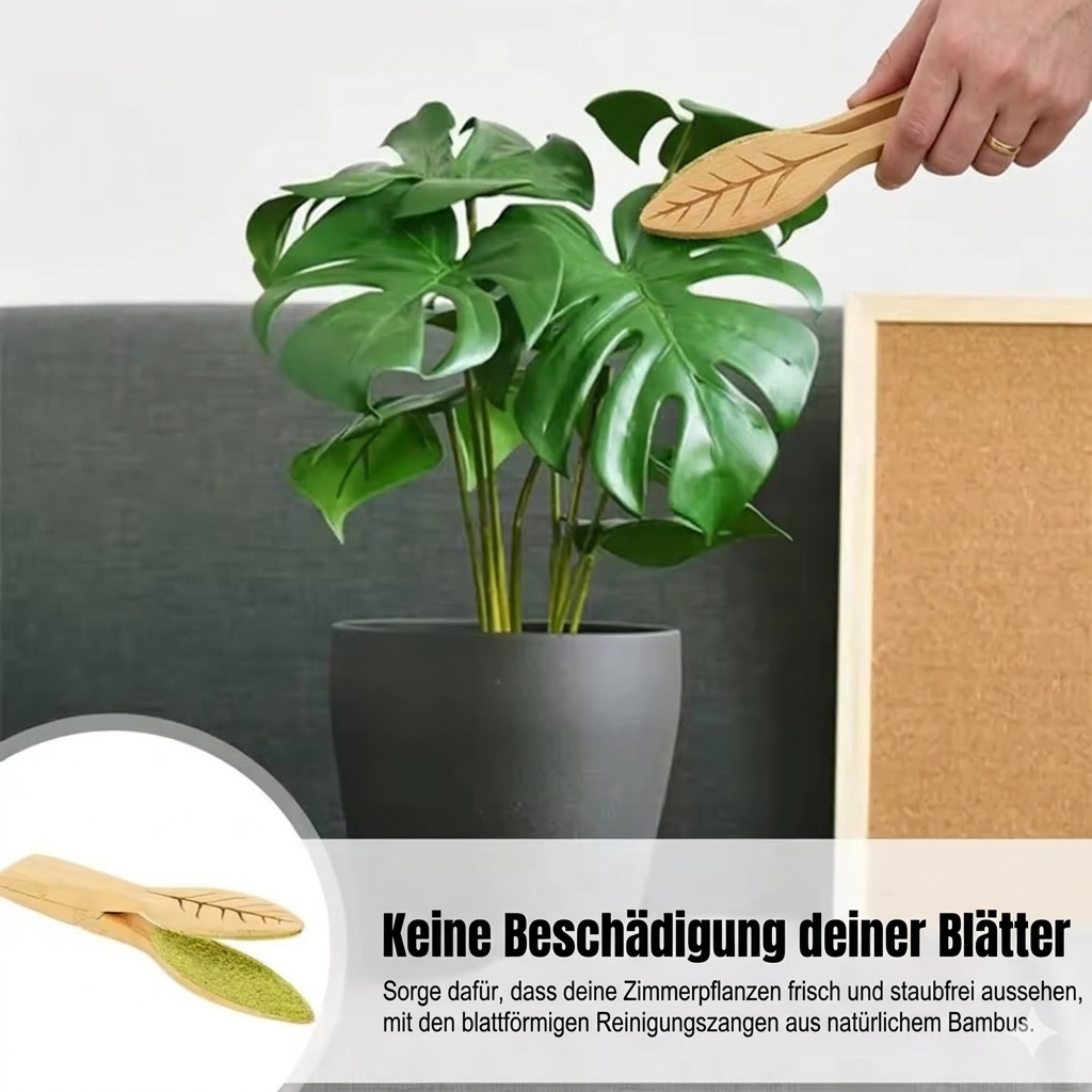 Pflanzenblatt-Reinigungszange aus Holz für sanfte Blattpflege