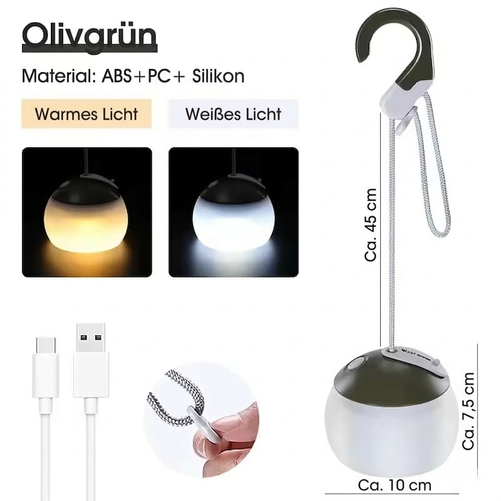 Retro Led-Campinglampe