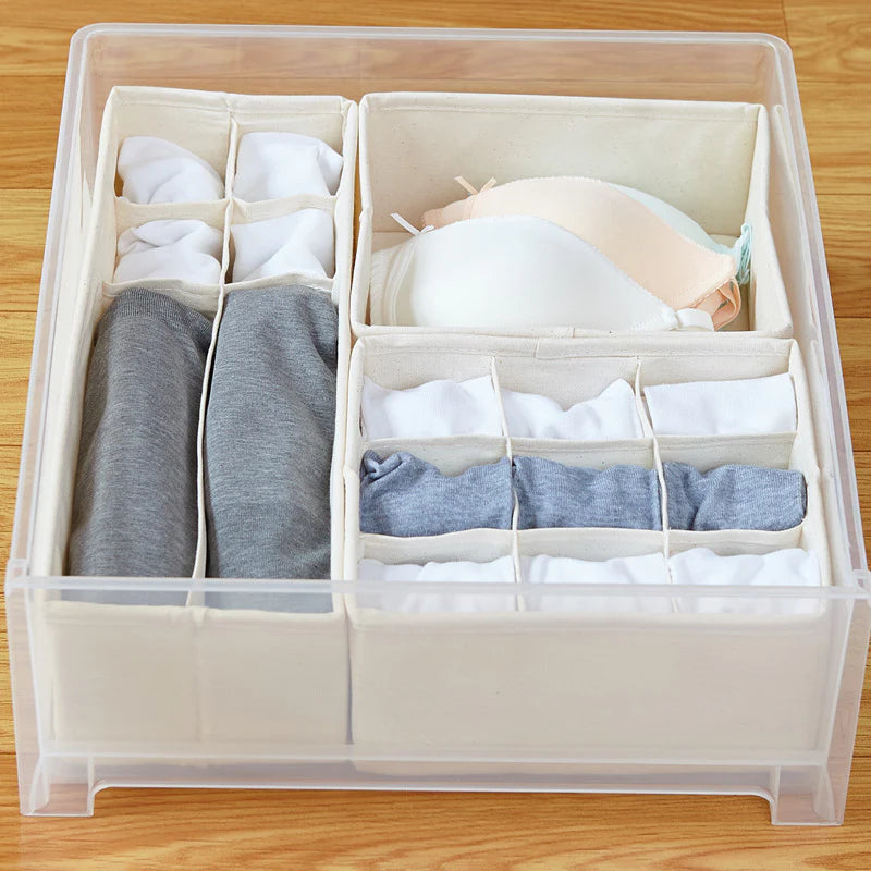 Faltbare Kleider-Organisationsbox mit Fächern