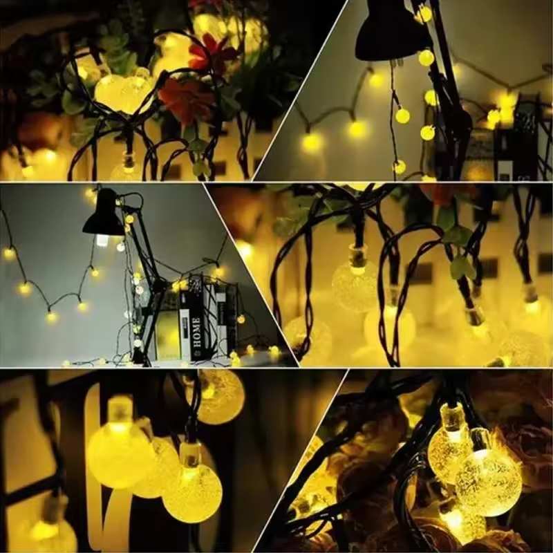 Solarbetriebene Lichterkette für den Außenbereich