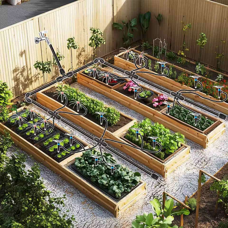 Automatisches XXL Tropfbewässerungssystem für Pflanzen – Komplettes Set für Garten und Balkon