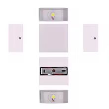 Moderne LED-Wandleuchte im Kubus-Design