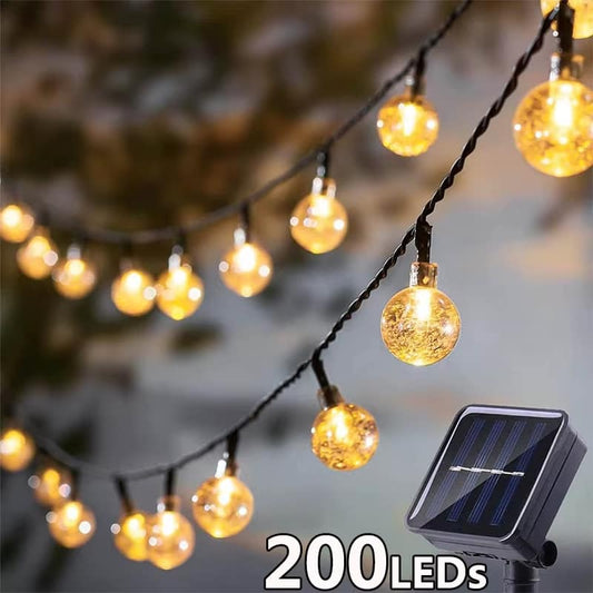 Solarbetriebene Lichterkette für den Außenbereich