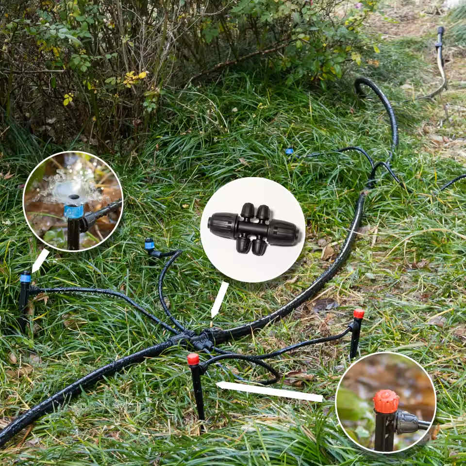 Automatisches XXL Tropfbewässerungssystem für Pflanzen – Komplettes Set für Garten und Balkon