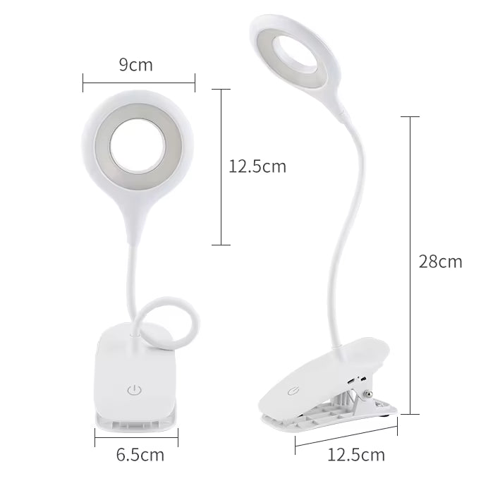 Wiederaufladbare LED-Tischlampe mit Clip