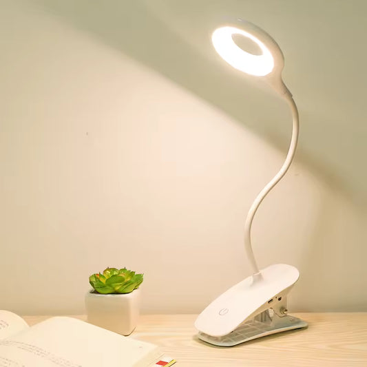 Wiederaufladbare LED-Tischlampe mit Clip