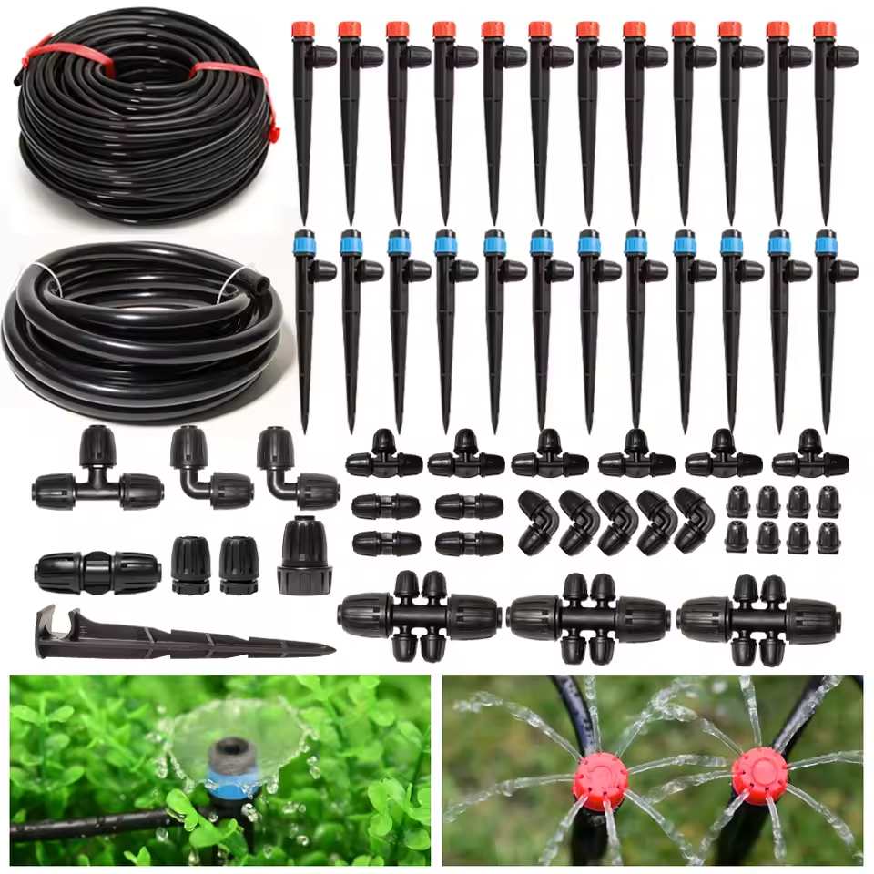 Automatisches XXL Tropfbewässerungssystem für Pflanzen – Komplettes Set für Garten und Balkon
