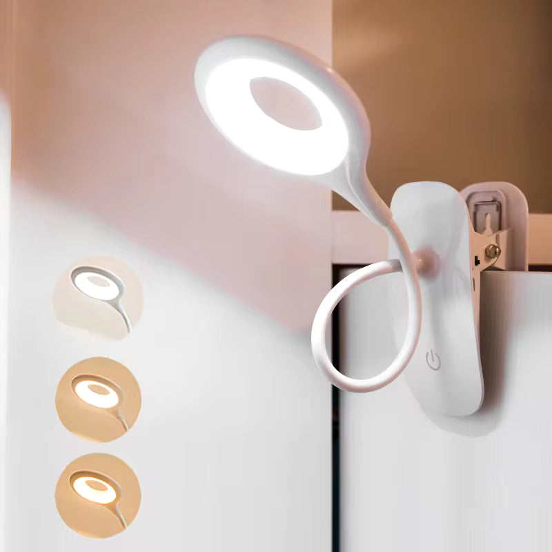 Wiederaufladbare LED-Tischlampe mit Clip