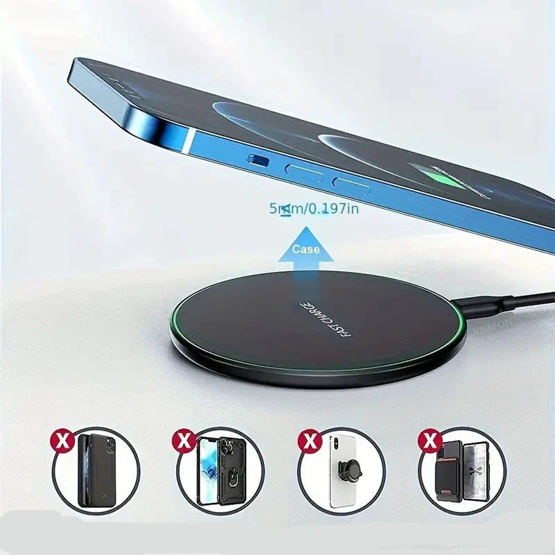 30W Kabelloses Ladepad für iPhone & Android