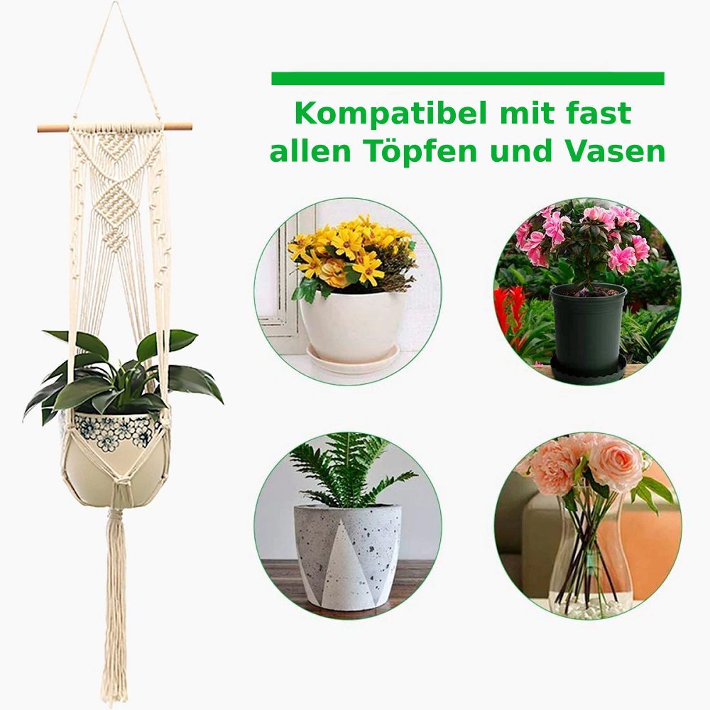 Blumenampel aus Baumwolle