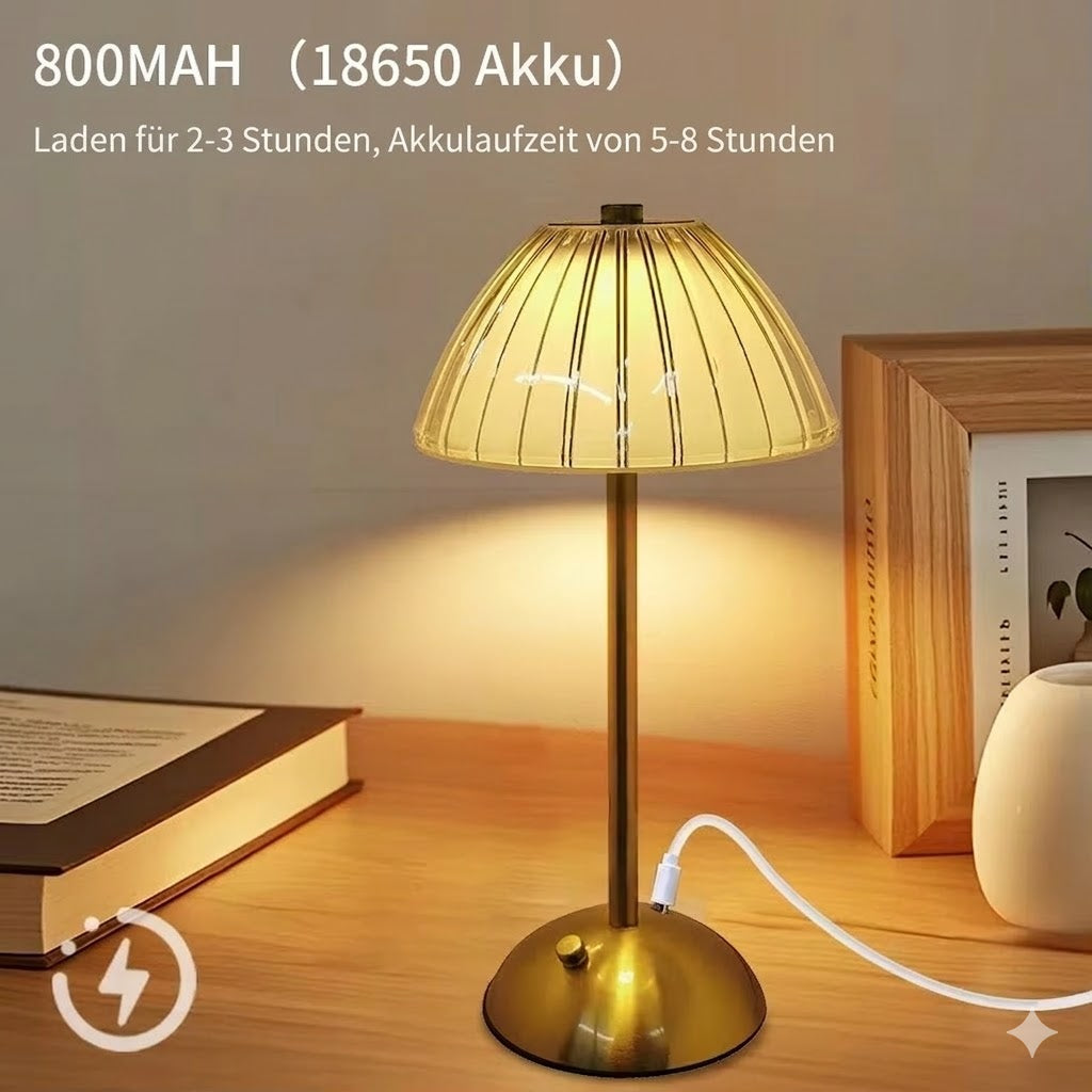 Wiederaufladbare USB-LED-Tischleuchte im Retro-Design